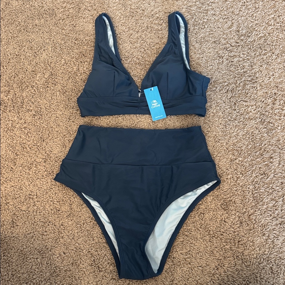 Cupshe MWT Blue Women's Swimwear Set Size Small - Picture 5 of 8